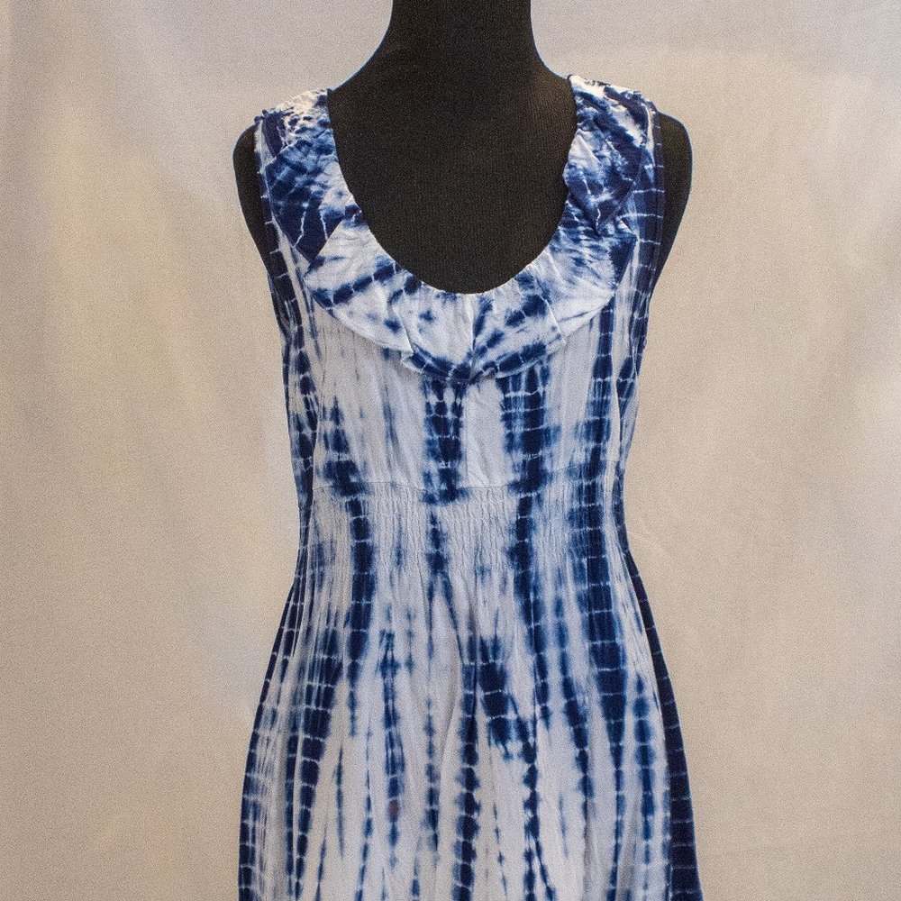 Tie Dye Ruffle Tank Top